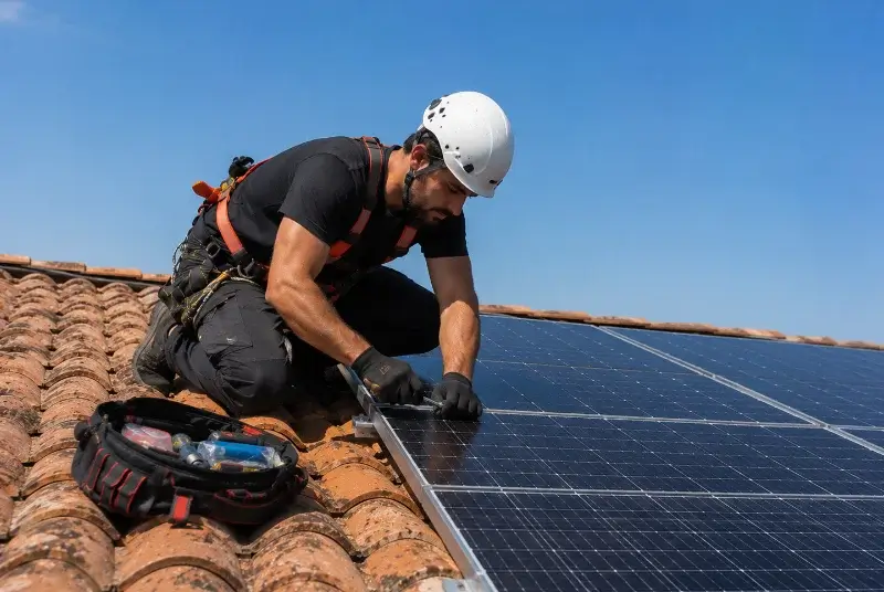 Maintenance et monitoring de panneaux solaires à Loix