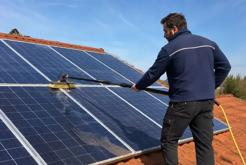 Nettoyage et entretien de panneaux solaires à Loix
